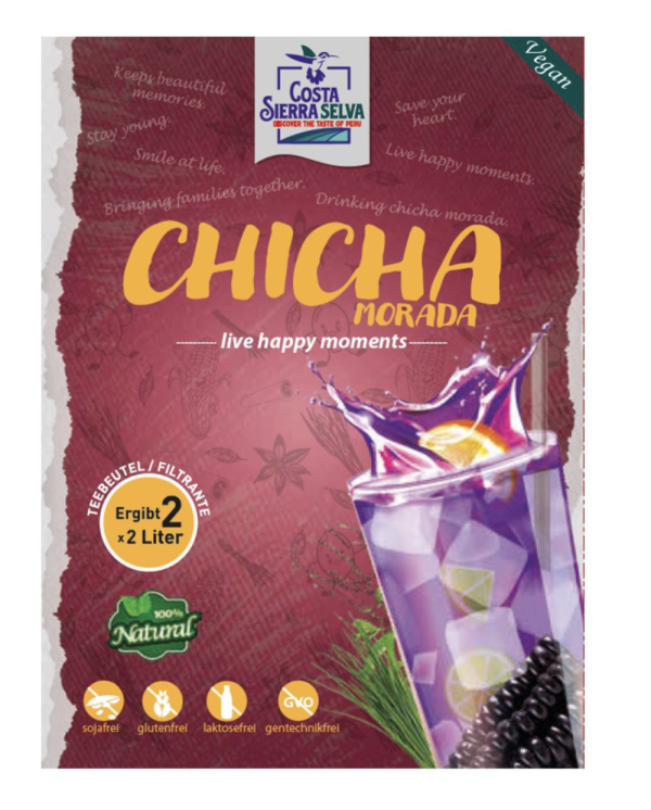 Chicha Morada natural, sin azúcar