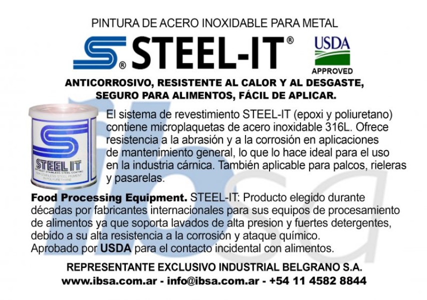 PINTURA DE ACERO INOXIDABLE PARA METAL - STEEL IT