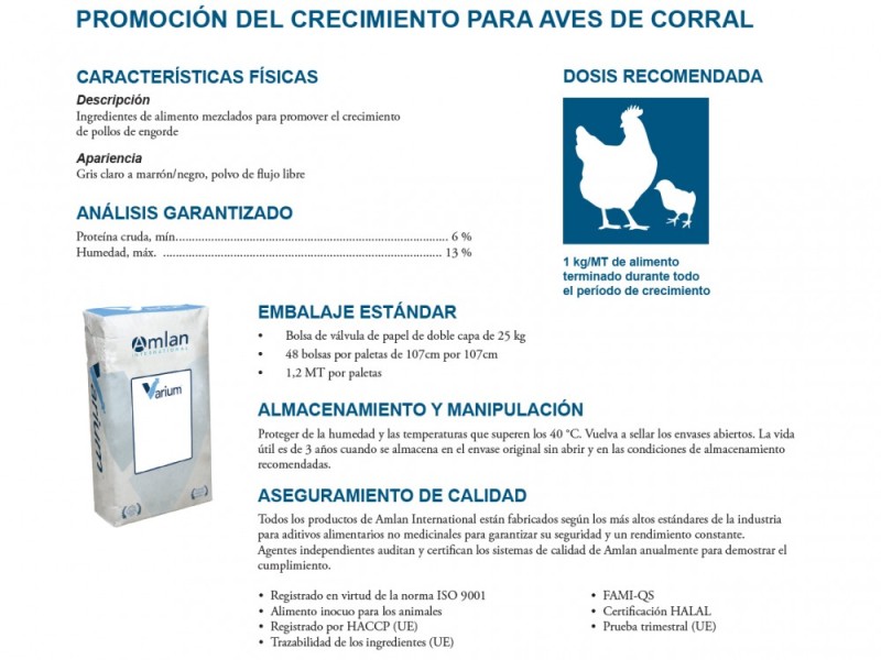 VARIUM: Eficiencia Alimenticia Para Aves