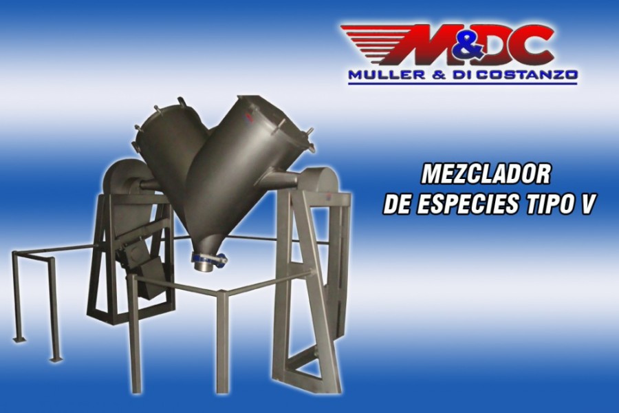 Mezcladora de Especias tipo V - Acero Inoxidable - Metalurgica Muller y Di Costanzo