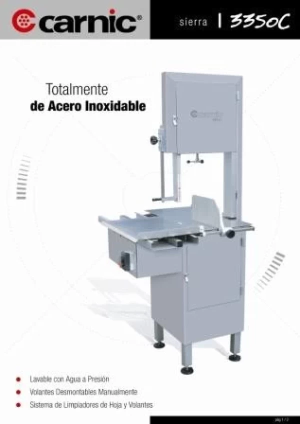 Máquina de Sierra Carnic 3350c Con Carro Móvil