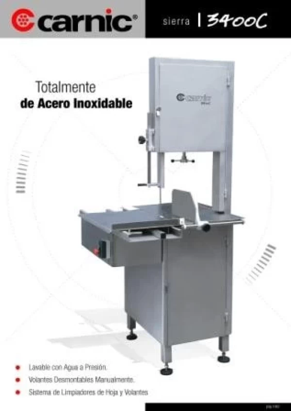 Máquina de Sierra Carnic 3400c Con Carro Móvil