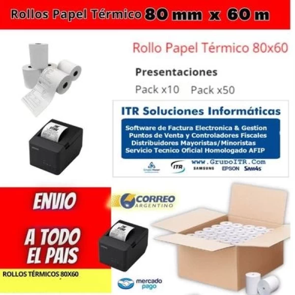 ¿Necesitas Rollos Térmicos para tu Comanderas Restaurante, Bar, Parrilla, Pizzería, Local, ¿Evento?