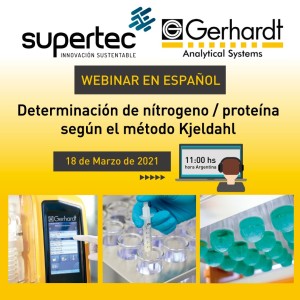 Supertec lo invita al Seminario Web: Determinación de Nitrógeno/ Proteína según el Método Kjeldahl