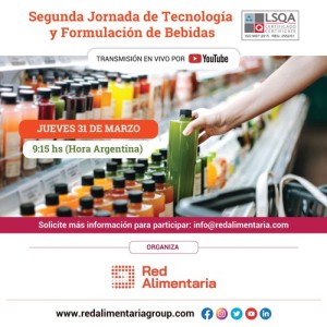 Red Alimentaria realiza la Segunda Jornada de Tecnología y Formulación de Bebidas