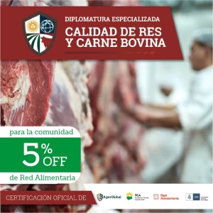Descuento exclusivo en Diplomatura Especializada en Calidad de Res y Carne Bovina