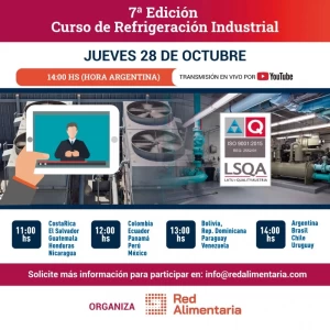 Abrió la inscripción para una nueva edición del Curso de Refrigeración Industrial