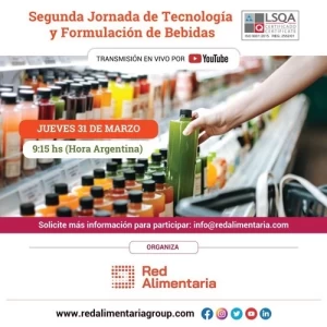 Red Alimentaria realiza la Segunda Jornada de Tecnología y Formulación de Bebidas