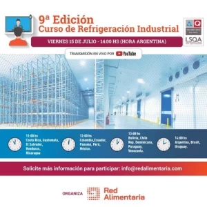 El noveno Curso de Refrigeración Industrial será el 15 de julio