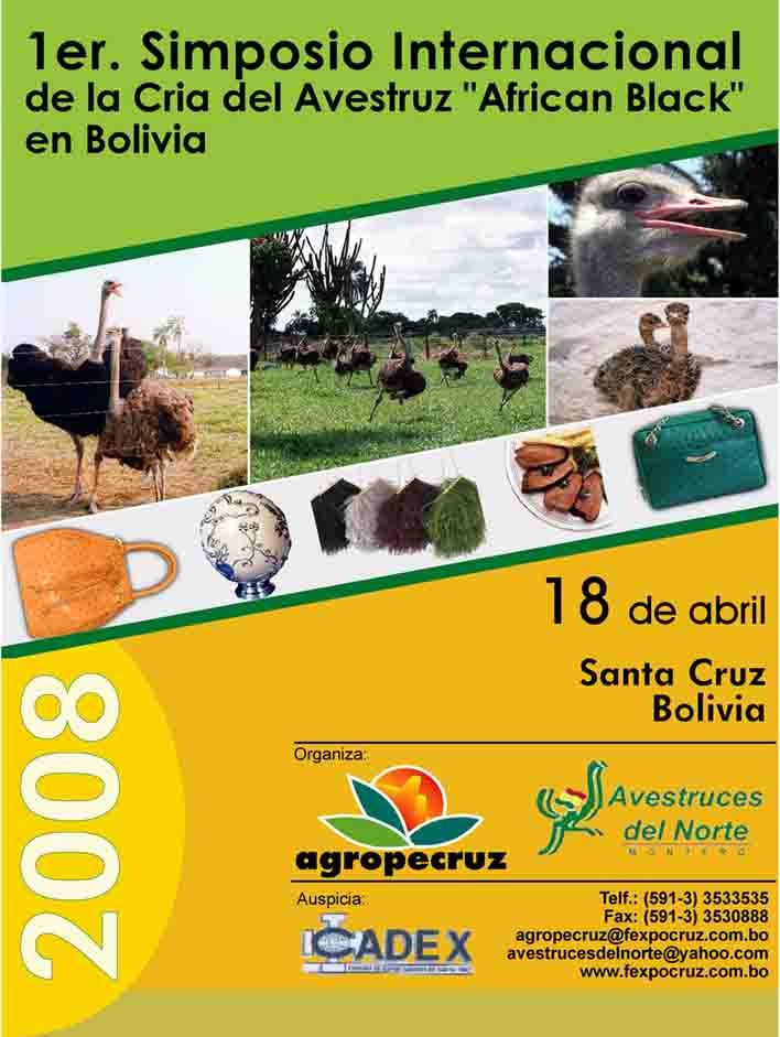 BOLIVIA: 1er SIMPOSIO INTERNACIONAL DE LA CRIA DEL AVESTRUZ “AFRICAN BLACK”