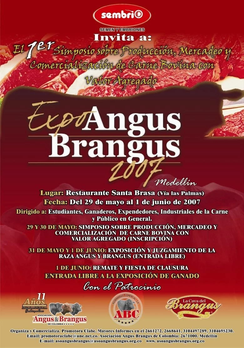EXPO ANGUS BRANGUS 2007: ROTUNDO ÉXITO EN COLOMBIA